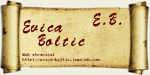 Evica Boltić vizit kartica